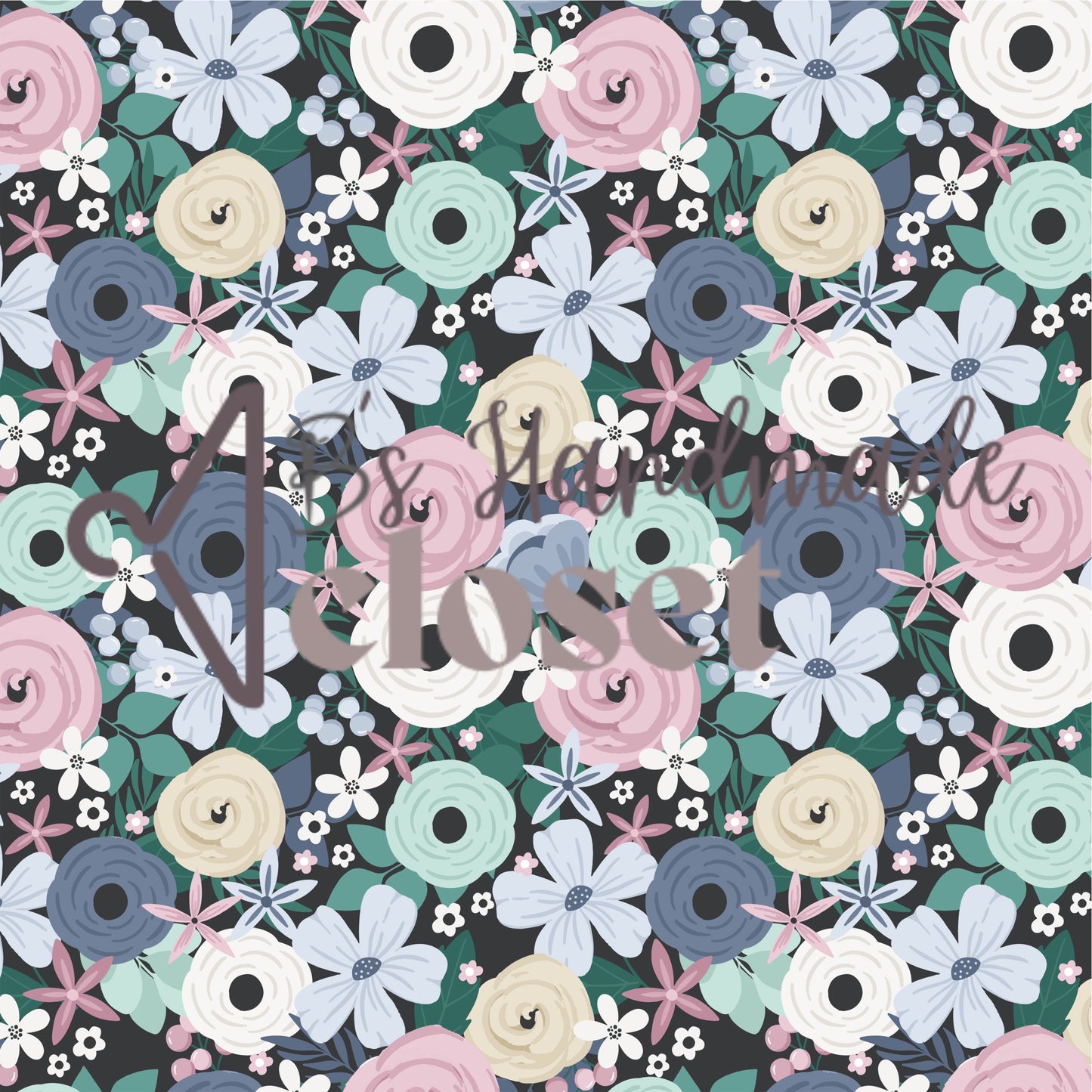 Cozy Floral on Black