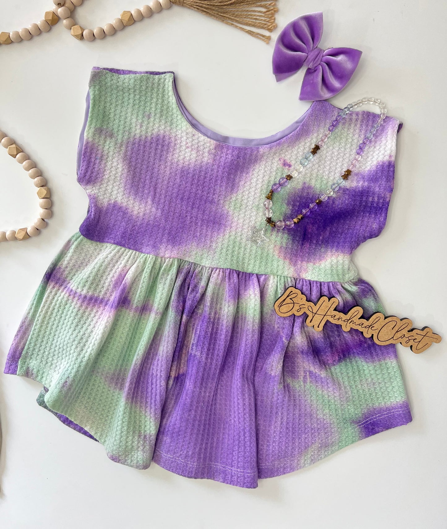 Lilac/Sage TieDye Waffle