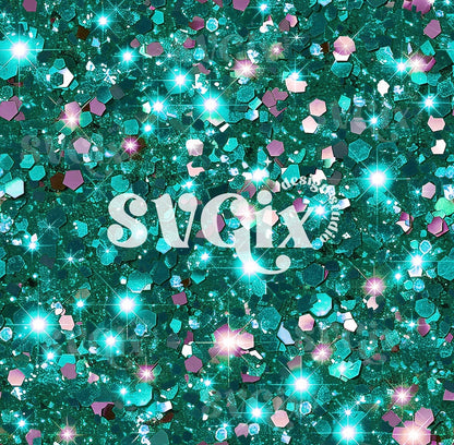Aqua Green Glitter - NO BOTTOMS
