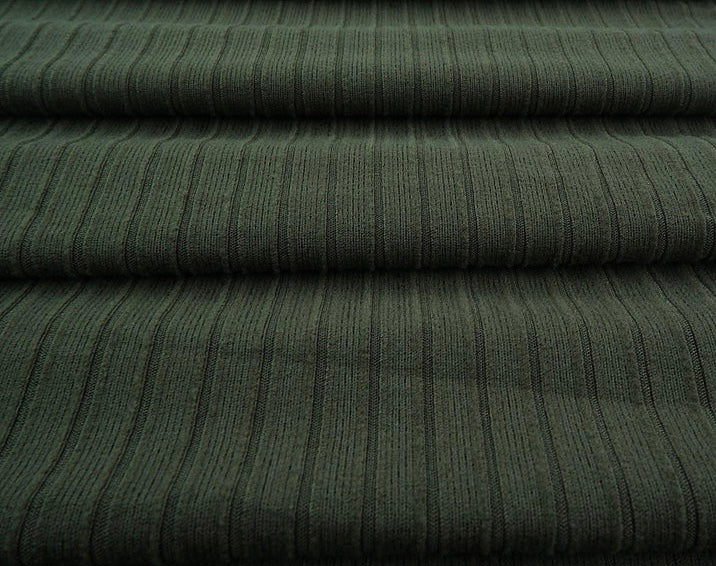 Dk Olive Rib Knit