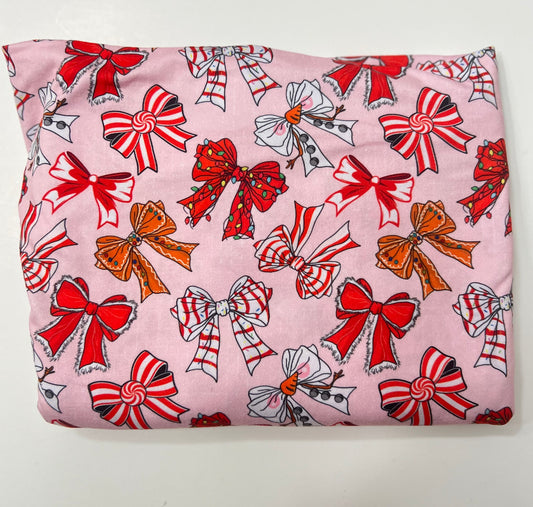 CHRISTMAS BOWS ON PINK DBP