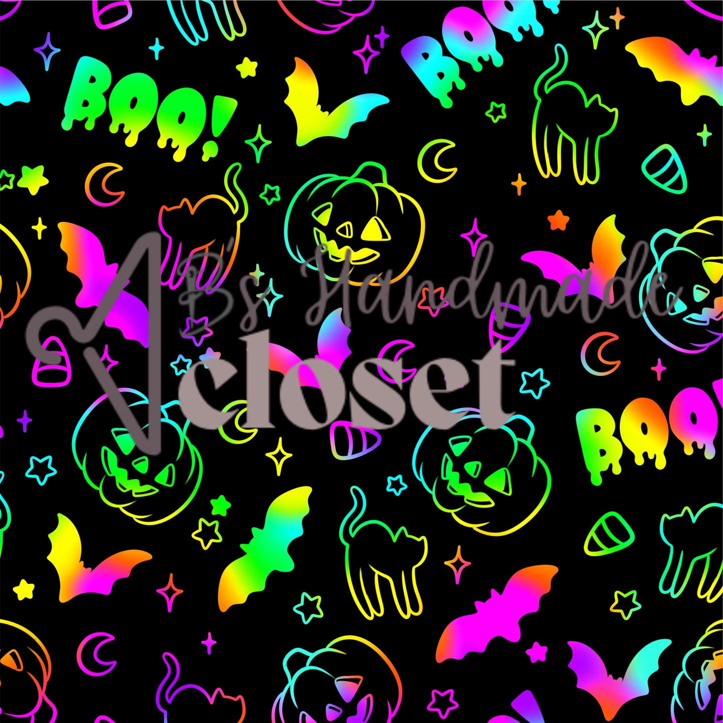 Rainbow Neon Boo
