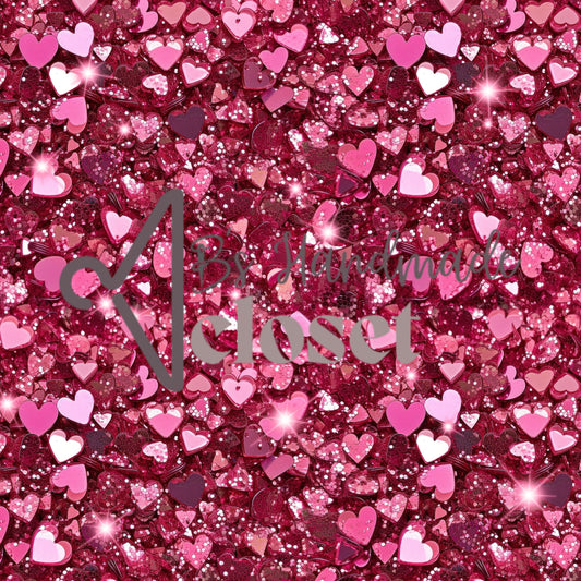 PINK HEART GLITTER