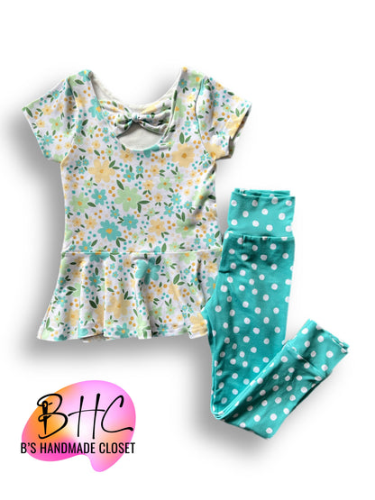 Aqua & Yellow Floral