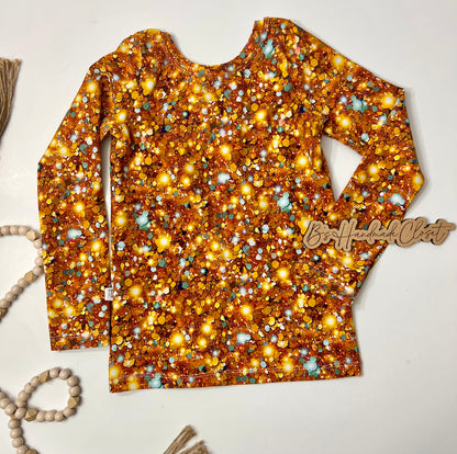 Gold Glitter- item MAY be colorblocked