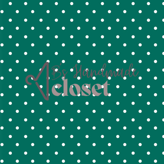 Christmas Green Polka Dot- see description**