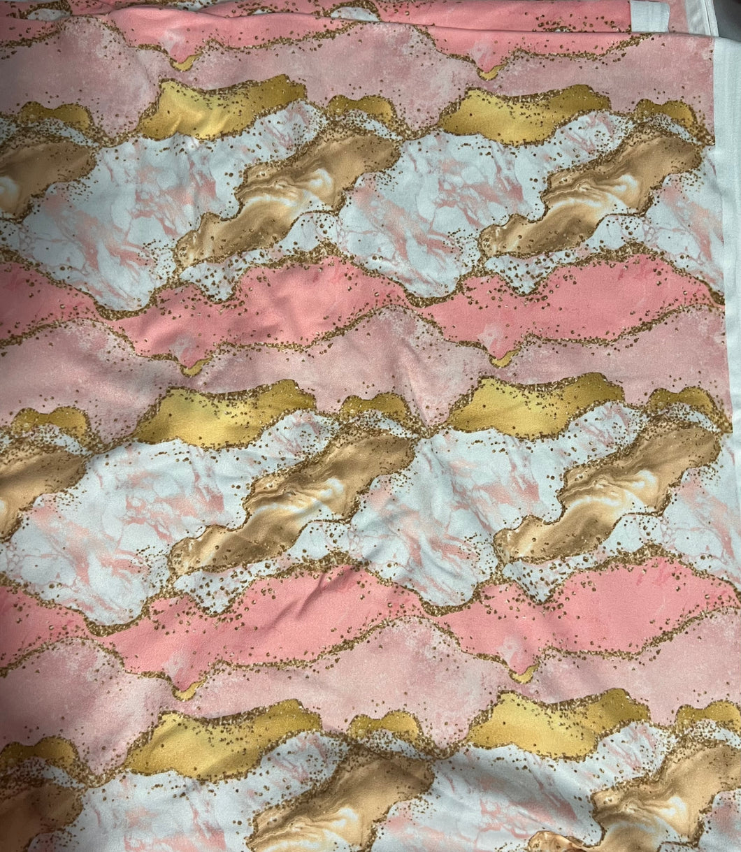 Pink/Gold Geode Agate