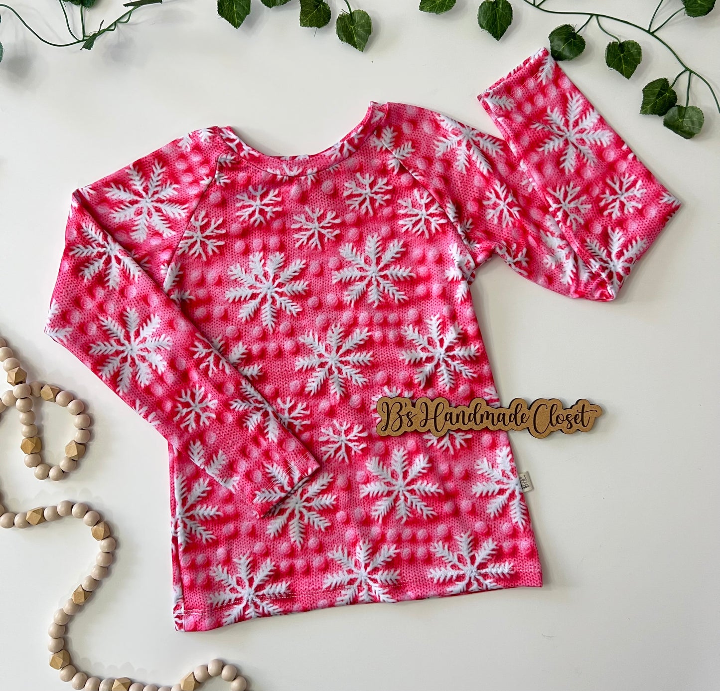 Pink Sweater Snowflakes