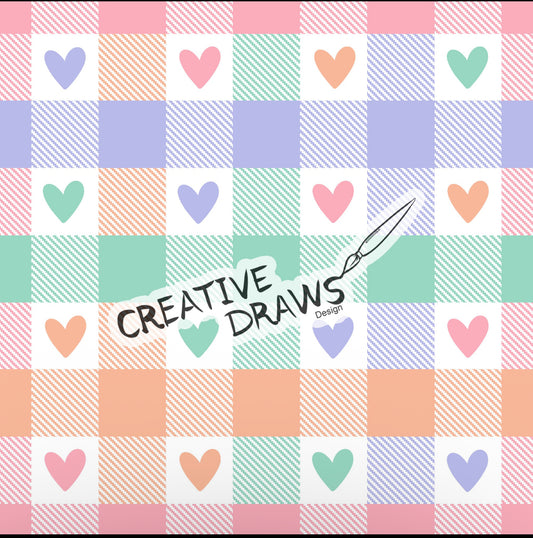 PASTEL HEART CHECKS