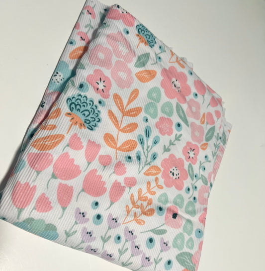 WD RIB PINK/PURPLE FLORAL