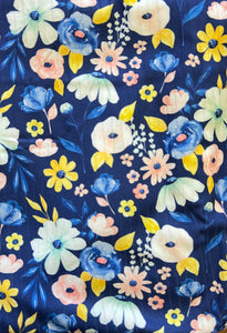 Floral on navy