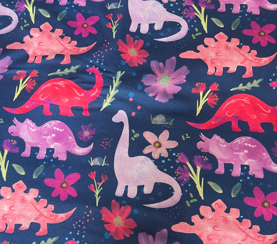 Watercolor Dino on Navy