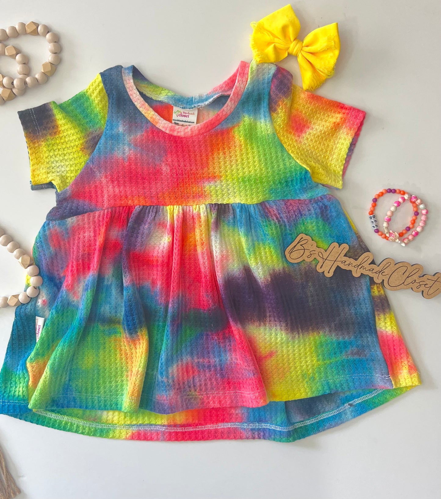 Rainbow TieDye Waffle