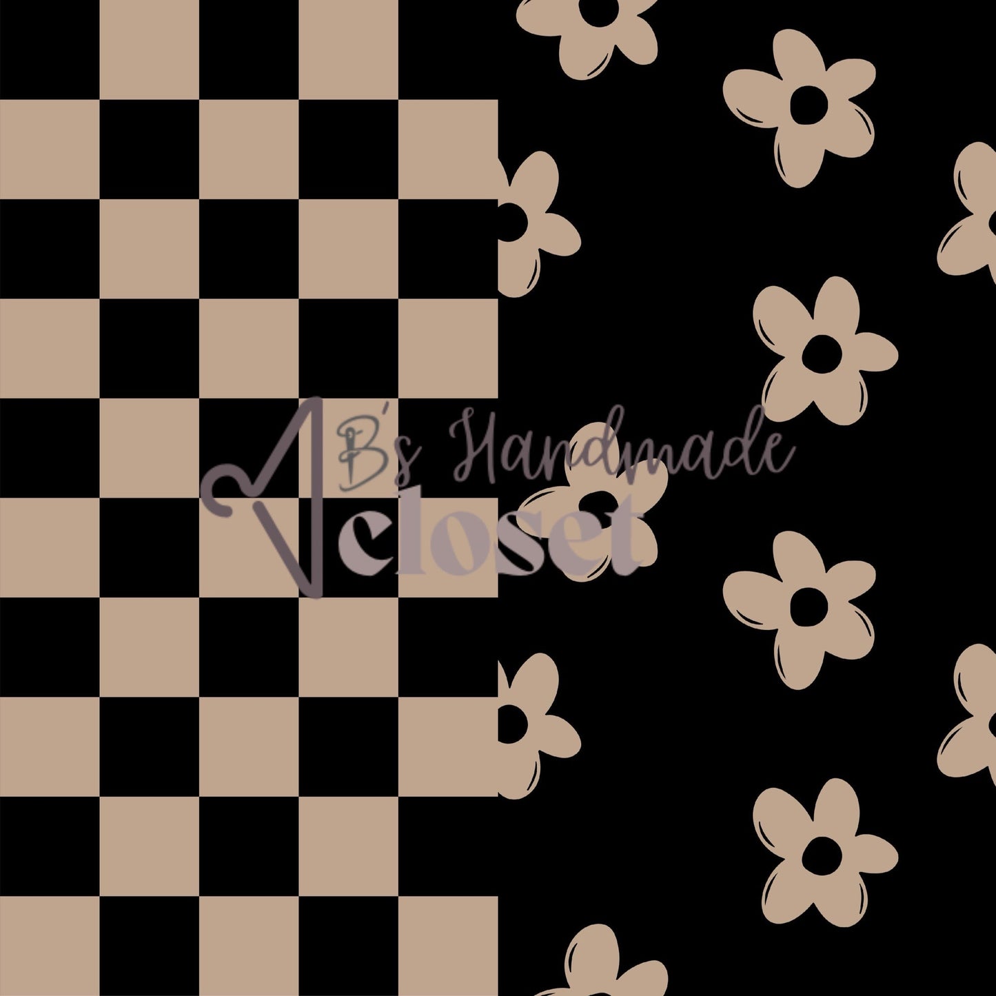 Black & Nude Floral