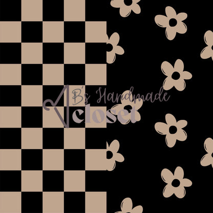Black & Nude Floral