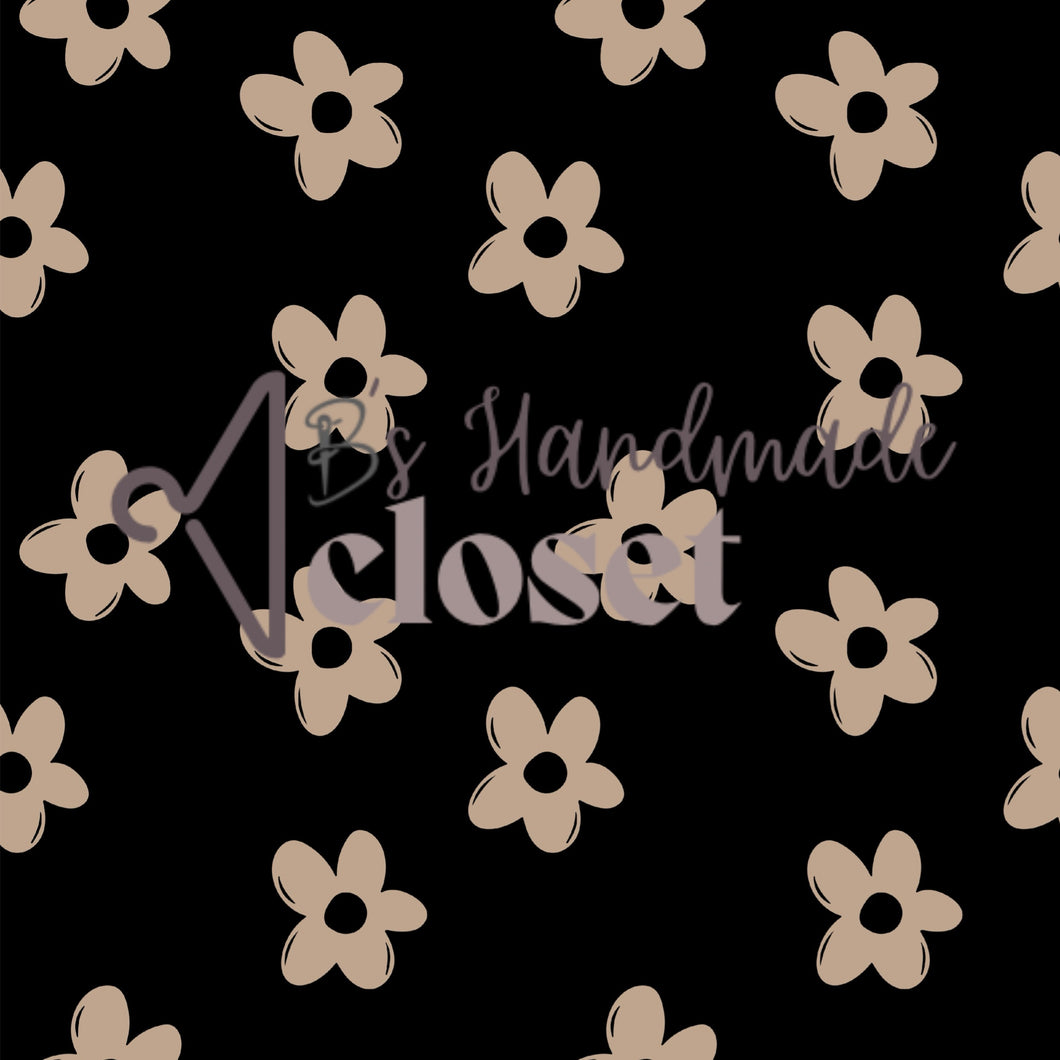 Black & Nude Floral