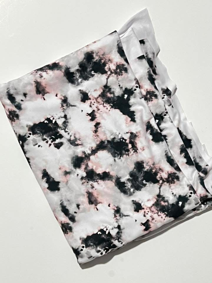 Marble Blk/pink geode