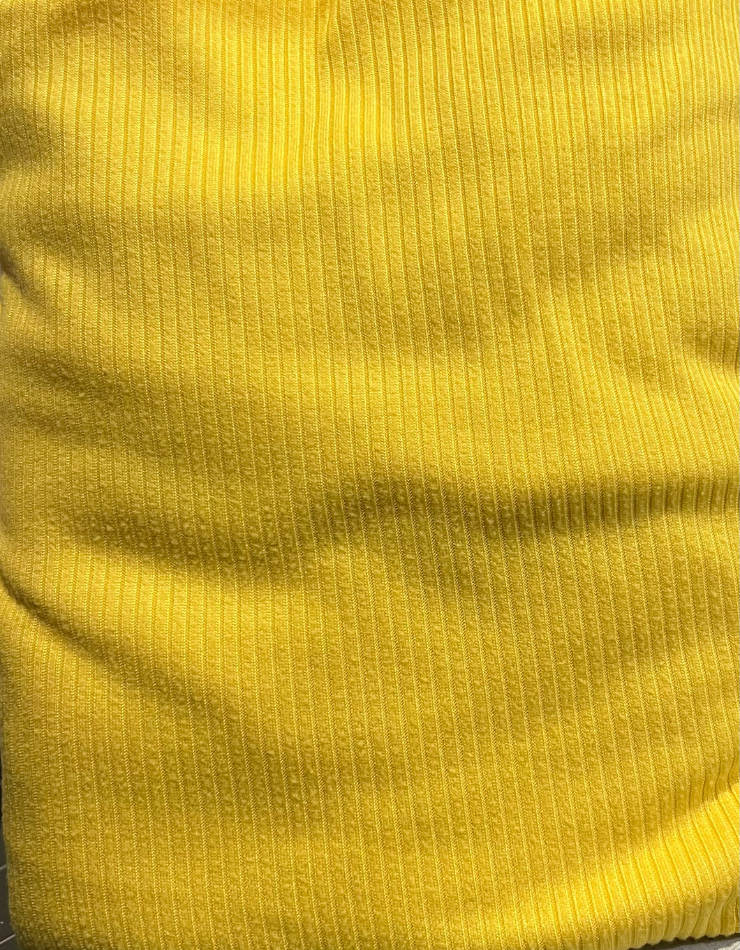 Bright Yellow Rib Knit