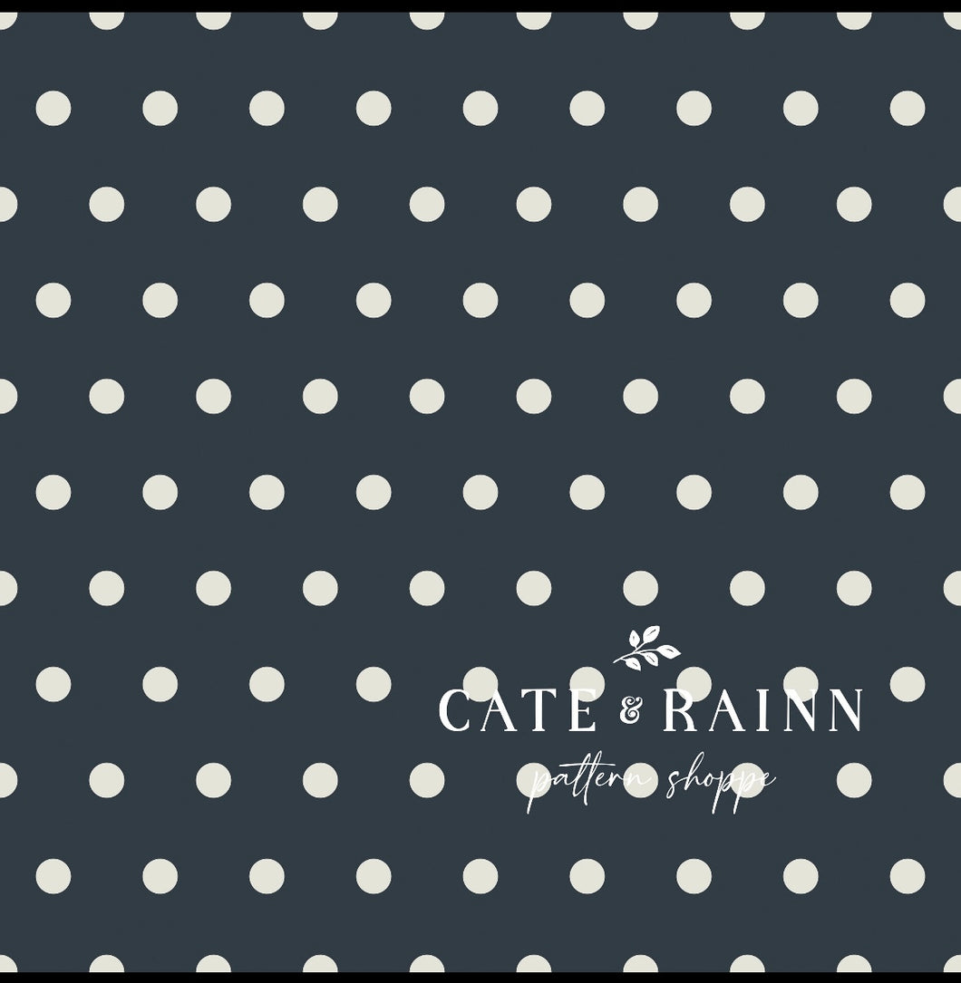 Retro Kids Dots on Navy